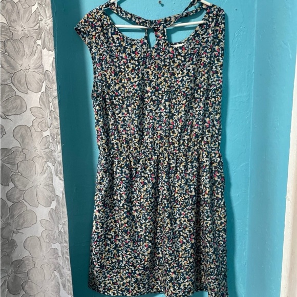 BCBGeneration Blue and White Halter Mini Dress Size Large - Picture 8 of 8